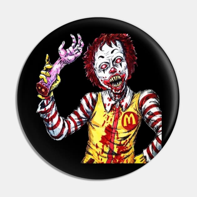 Evil Ronald McDonald Pin by ArtRooTs