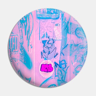 Street Art Soft Pink Blue NYC Graffiti Pin