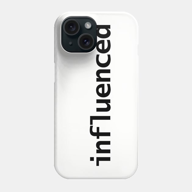 Typography Influenced in Black Type Phone Case by ellenhenryart