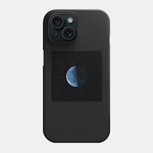 Blue moon against starry sky Phone Case