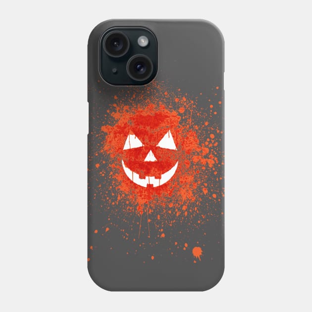 Halloween Bloody Pumpkin Face Phone Case by Mint Tees