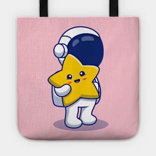 Astronaut Holding Cute Star Tote