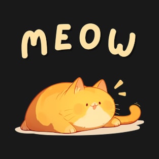 Cute Orange Cat - "MEOW" T-Shirt