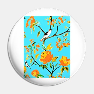 Spring Birds Are In The Air Oil Painting Pin