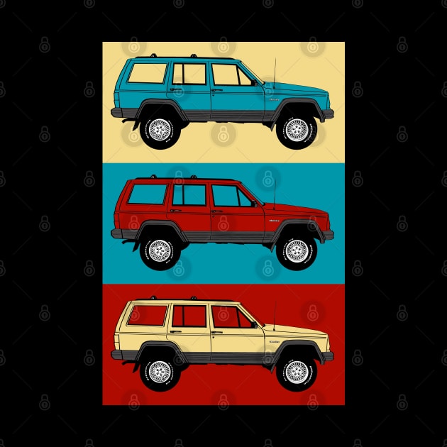 Jeep Cherokee Pop Art ~ Malibu palette by FanboyMuseum