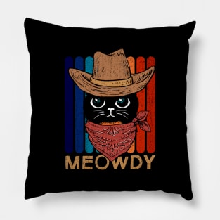 Meowdy Mashup Meow Howdy Pillow