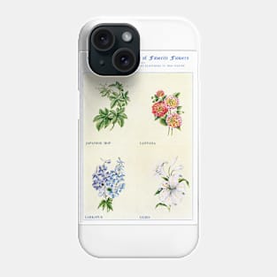 Flower watercolor illustration (1915) Phone Case