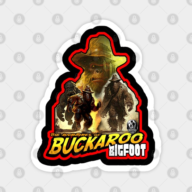 The Adventures of Buckaroo Bigfoot Sasquatch Explorer Magnet by National Cryptid Society