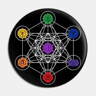 Metatron’s Cube Chakras Pin