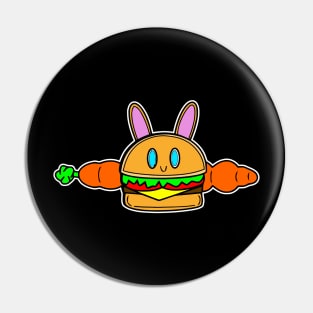 Cute Kawaii Bunny Rabbit Carrot Cheeseburger Pin