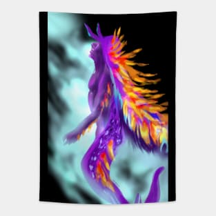 Mermay Spanish Shawl Nudibranch Merman Rainbow Tribal Purple Tapestry