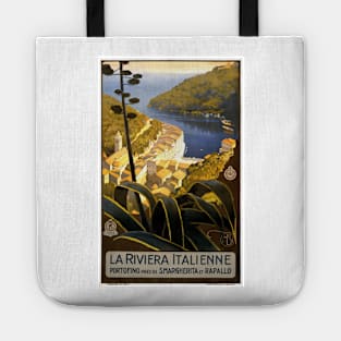 The Italian Riviera - Vintage French Travel Poster Design Tote