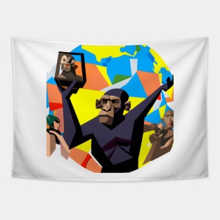 Monkey boss Tapestry