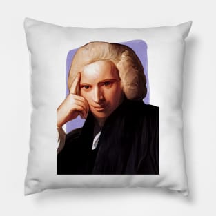 Anglo irish novelist Laurence Sterne illustration Pillow