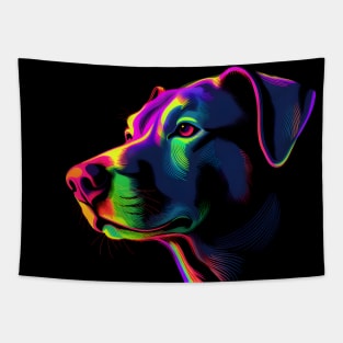 Neon Doggo Tapestry