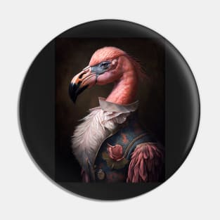 Royal Portrait of a Flamingo Pin