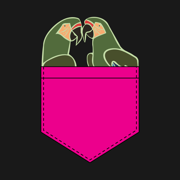 Two Parrots in a Pink Pocket by fritzco