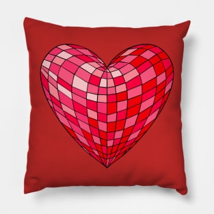 Heart Shaped Disco Ball Pillow