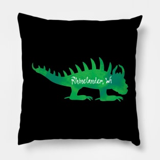 Rhinelander Wisconsin Hodag Watercolor Silo Pillow