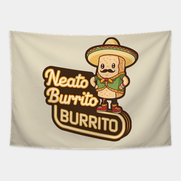 Neato Burrito Tapestry by Moulezitouna