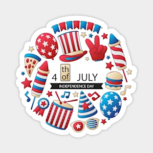 Independence Day 4th July Magnet