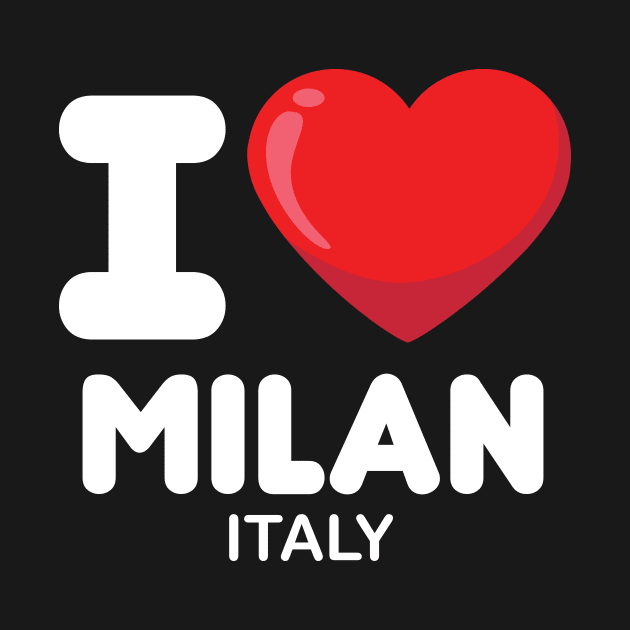 i love milan italy by ThyShirtProject - Affiliate