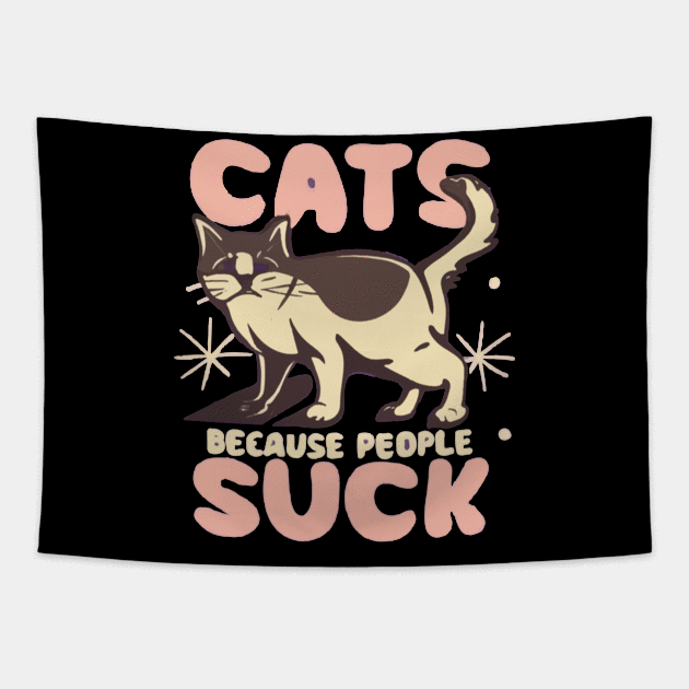Cats: Because people suck Tapestry by ArtfulDesign