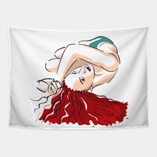 Minimalist woman portrait Tapestry