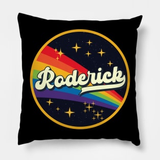 Roderick // Rainbow In Space Vintage Style Pillow