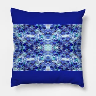 Tile in Blue Colors Pillow