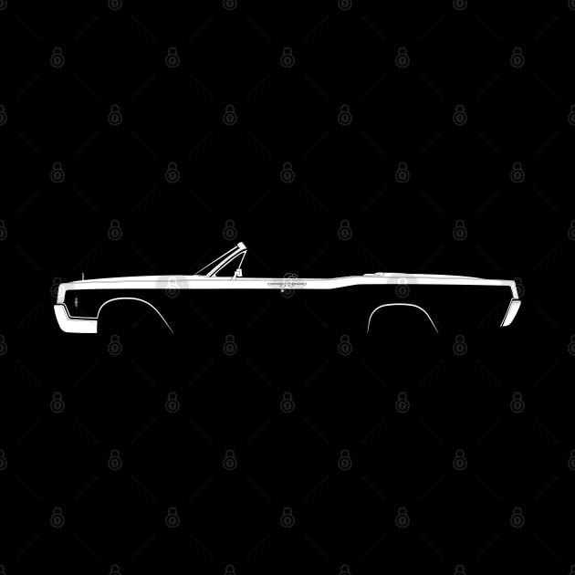 Lincoln Continental Convertible (1966) Silhouette by Car-Silhouettes