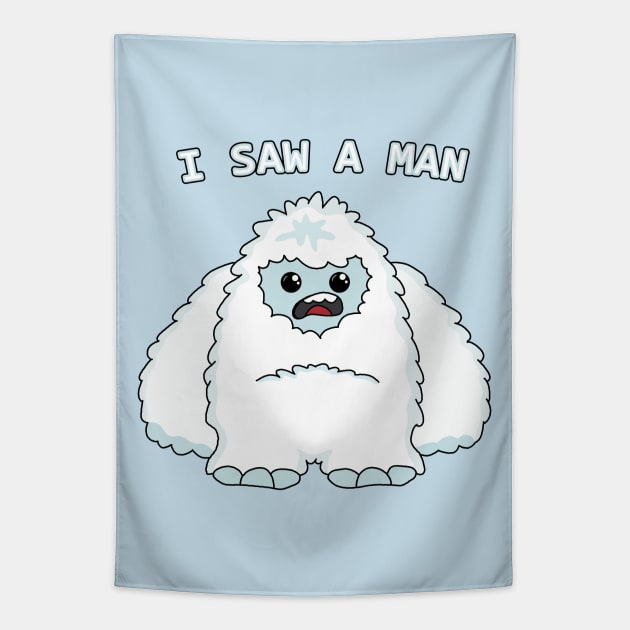 Cute Yeti Tapestry by valentinahramov