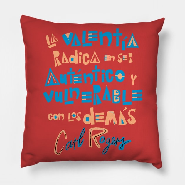 Carl Rogers Quote Pillow by WISDOM HEARTS MX