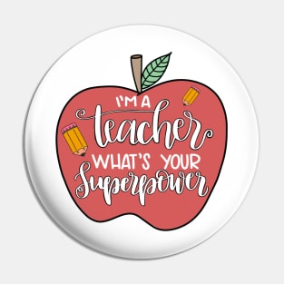 Teaching is A Superpower Sticker Pin