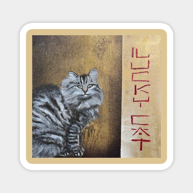 Lucky Cat Magnet by WensINK