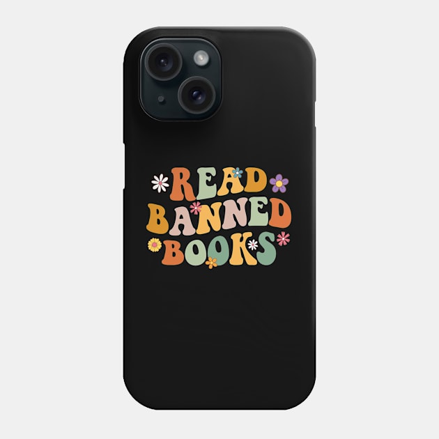 Read Banned Books Groovy Phone Case by Islla Workshop