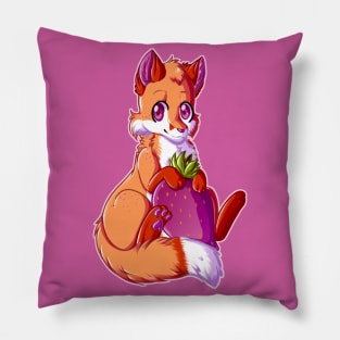 Strawberry Fox Pillow