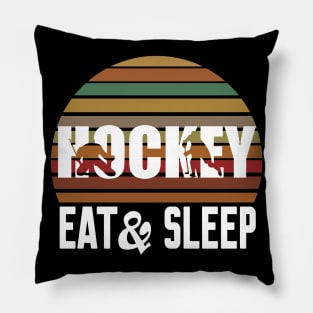 Eat Sleep Hockey Repeat Pillow