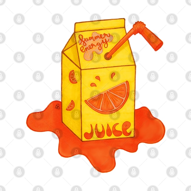 Orange Juice Box - A Refreshing Summer Drink by Elinaana