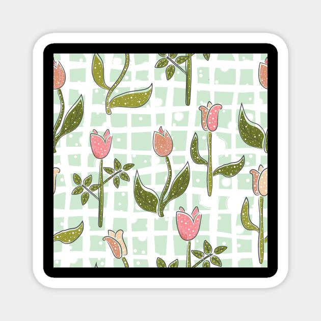 Floral Pattern Magnet by Countryside