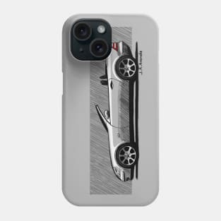 Drawing of the German convertible car Phone Case