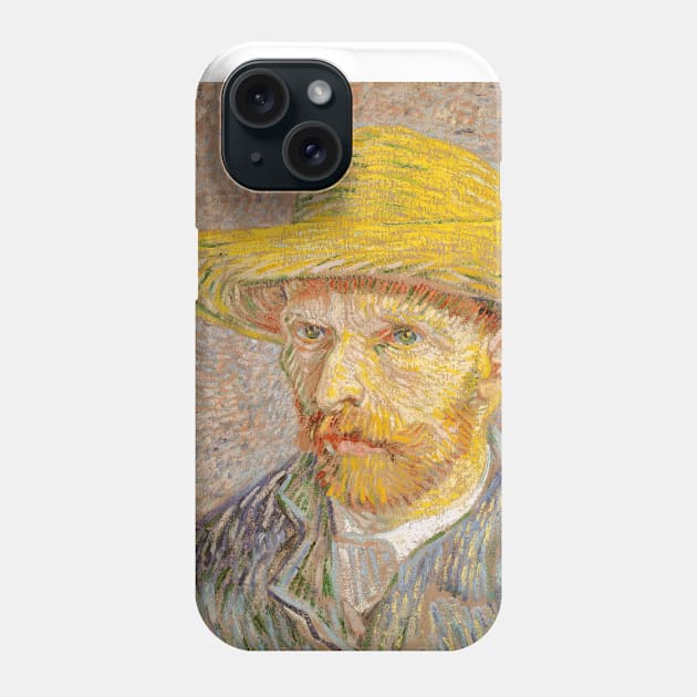 Self-Portrait with a Straw Hat (obverse: The Potato Peeler) Phone Case by VincentvanGogh