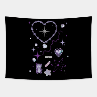 Y2K Aesthetic Purple Edition Tapestry