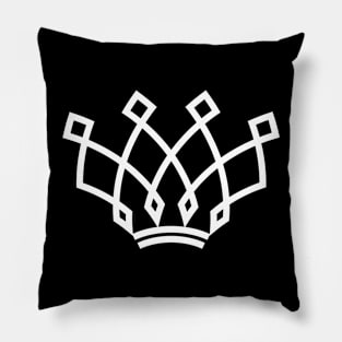 Waxxsy Logo, No Text (White) Pillow