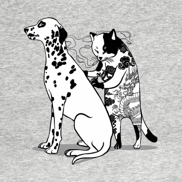 Cat And Dog Tattoo Cat And Dog Tattoo Cat Drawing A Tattoo