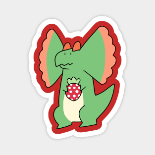 Strawberry Dilophosaurus Magnet