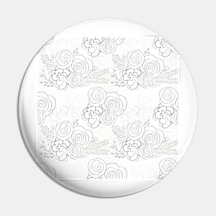 Hand drawn delicate decorative vintage seamless pattern with blossom flowers. Vector illustration Pin