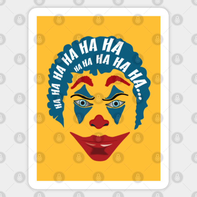 Serious Clown Face - Clown Mask - Sticker