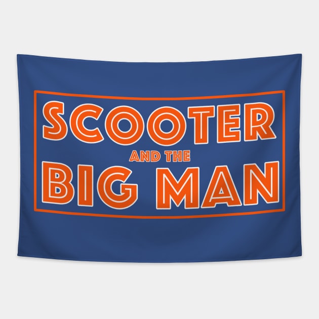 Scooter And The Big Man Tapestry by MONKEYS FIGHTING ROBOTS