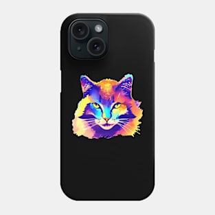 Colorful Abstract Cat Phone Case